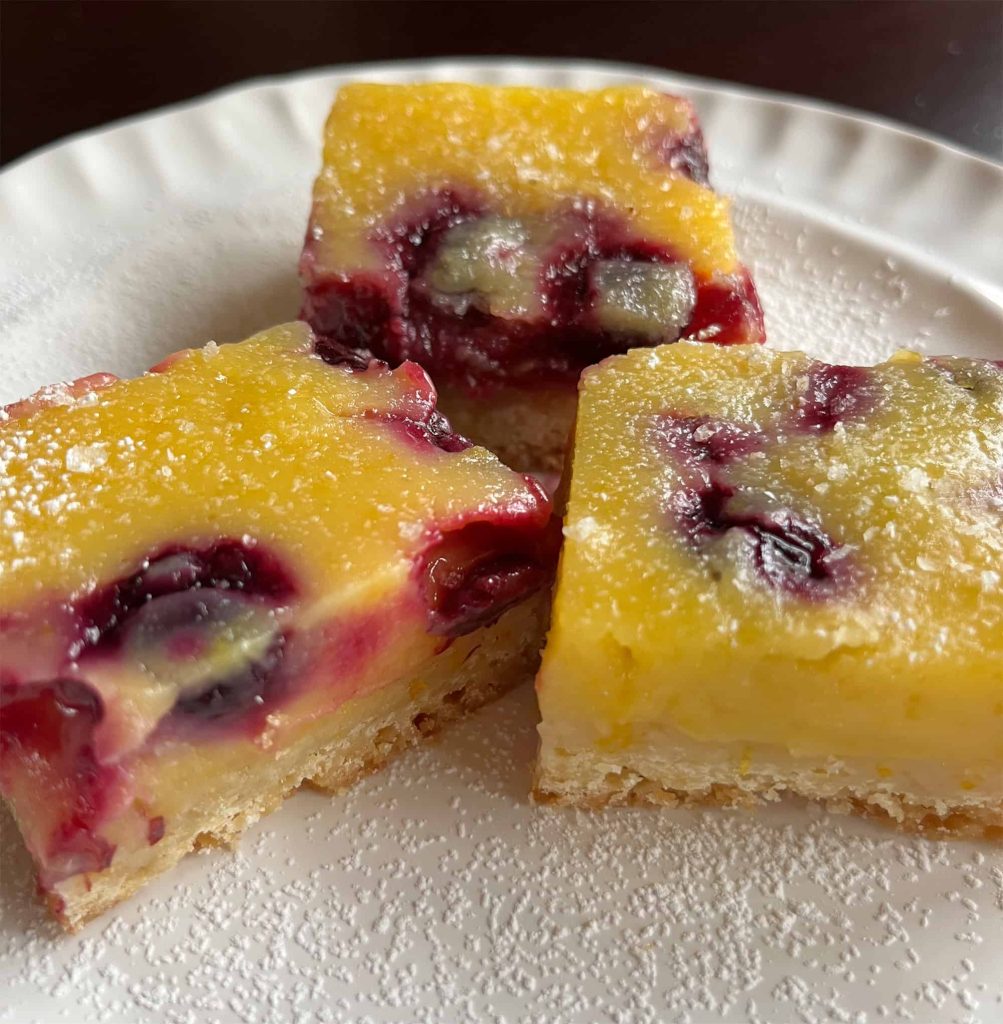 Meyer Lemon Bar with Blueberries