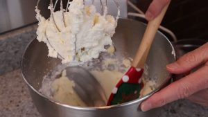 Preparing the peppermint buttercream filling.