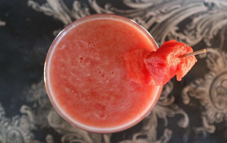 Watermelon Lime Spritzer Mocktail.